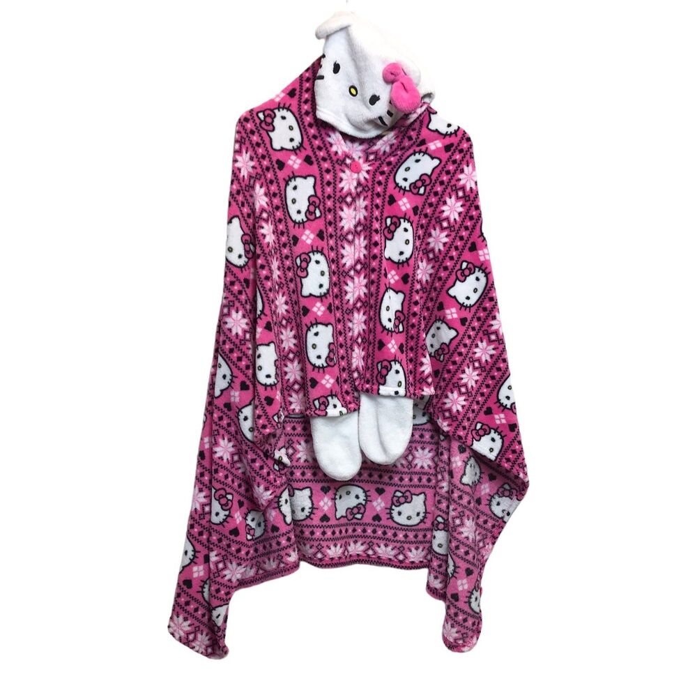 Hello kitty hooded‎ blanket